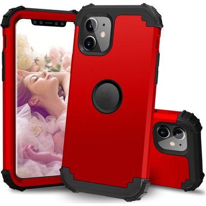 Mobigear Ultra Tough iPhone 11 Hardcase Etui plecki Wstrząsoodporne - Czerwony