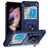 Mobigear Armor Ring Samsung Galaxy Z Flip 5 Hårdt Bagsidecover Stødsikkert med ringholder - Blå