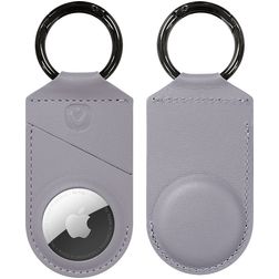 Valenta Snap Apple AirTag Cover Ægte læder Nøglering - Lilla