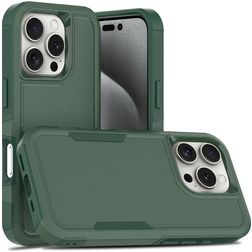 Mobigear Heavy Armor iPhone 16 Pro Plástico rígido Capa traseira Antichoque - Verde