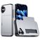 Mobigear Card iPhone 16 Hårdt Bagsidecover Stødsikkert med kortholder - Grå