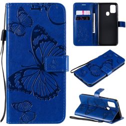 Mobigear Butterfly Samsung Galaxy A21s Wallet case - Blue