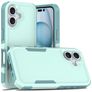Mobigear Heavy Armor iPhone 16 Tvrdý plast Zadní kryt odolný proti nárazům - Zelená