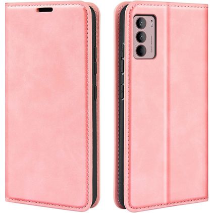 Mobigear Retro Slim Motorola Moto G42 Cover a libro portafoglio - Rosa