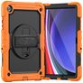 Mobigear SureGrip Xtreme Samsung Galaxy Tab A9 Plus (2023) Pouzdro Plast / Silikon Zadní kryt + Ramenní popruh + Stojánek - Oranžová