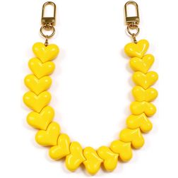 Mobigear Plastic Heart Universal Adjustable Phone Cord - Sunshine Yellow
