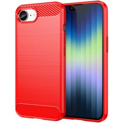 Mobigear Brushed Slim iPhone 17e Flexible TPU Back cover - Red