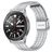 Mobigear Seven Bead Steel Smartwatch Strap Clamp closure - 20 mm - Silver
