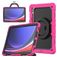 Mobigear RingGuard Samsung Galaxy Tab S10 Ultra Case Plastic / Silicone Back cover + Stylus Holder + Shoulder Strap + Stand - Magenta