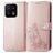 Mobigear Clover Xiaomi 13 Pungetui med Seddelrum - Rosaguld