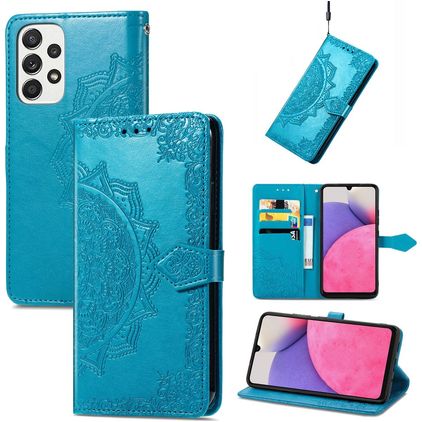 Mobigear Mandala Samsung Galaxy A33 Knížkové pouzdro Peněženka - Modrá