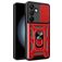 Mobigear Armor Ring Cam Slide Samsung Galaxy S24 FE Hardcase Back cover Antiurto con anello e copriobiettivo scorrevole - Rosso