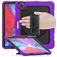 Mobigear SureGrip Xtreme iPad Pro 13 Inch (2025) Case Plastic / Silicone Back cover + Stylus Holder + Shoulder Strap + Stand - Purple