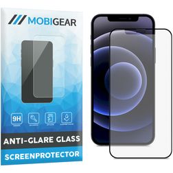 Mobigear Premium iPhone 12 Pro Tempered Glass Screen Protector Anti-Glare - Case Friendly - Black