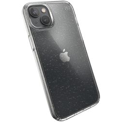 Speck Presidio Perfect Clear Glitter iPhone 14 Plus Hårdt Bagsidecover Stødsikkert - Gennemsigtig / Guld