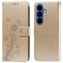 Mobigear Flowers Samsung Galaxy S26 Plus Wallet case - Gold