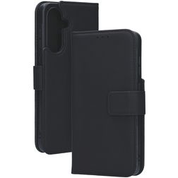 Mobiparts Samsung Galaxy A36 Piel auténtica Funda tipo libro Cartera - Negro