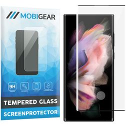 Mobigear Curved Samsung Galaxy S23 Ultra Härdat glas Skärmskydd - Skalvänligt - Svart
