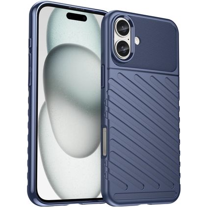 Mobigear Groove iPhone 16 Plus Flexible TPU Back cover - Blue