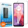 Mobigear Premium Motorola Moto E14 Vidro temperado Película de ecrã - Compatível com capas - Preto (Pack de 2)
