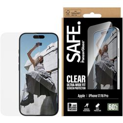 SAFE by PanzerGlass Ultra-Wide-Fit iPhone 16 Pro Cristal templado Protector de pantalla - Compatible con fundas + Marco de instalación