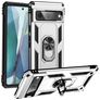 Mobigear Armor Ring Google Pixel 7 Funda Plástico rígido Carcasa Antigolpes con anillo - Plateado