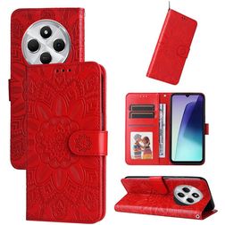 Mobigear Sunflower Xiaomi Redmi 14C Plånboksfodral med sedelfack - Röd