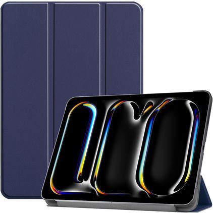 Mobigear Tri-Fold iPad Pro 13 polegadas (2024) Capa livro - Azul escuro