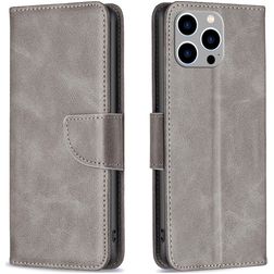 Mobigear Excellent iPhone 15 Pro Max Cover a libro portafoglio - Grigio
