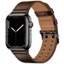 Mobigear Milano Leather Apple Watch Strap Buckle closure - 49/46/45/44 mm - Brown