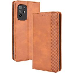 Mobigear Sensation OPPO A94 5G Cover a libro portafoglio - Cognac