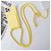 Mobigear Lanyard Card iPhone 15 Pro Silicone Case with lanyard and Card Holder - Yellow