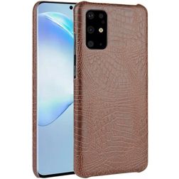 Mobigear Croco Samsung Galaxy S20 Plus Tvrdý plast Zadní kryt - Hnědá