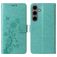 Mobigear Flowers Samsung Galaxy S24 FE Etui z klapką typu portfel - Zielony