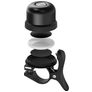 Mobigear Bell Universal Bicycle Bell with Hidden AirTag Storage Compartiment - Black