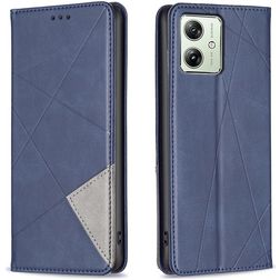 Mobigear Rhombus Slim Motorola Moto G54 Knížkové pouzdro - Modrá