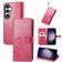 Mobigear Clover Samsung Galaxy S23 FE Pungetui med Seddelrum - Magenta