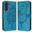 Mobigear Butterfly Samsung Galaxy M55 Funda tipo libro Cartera - Azul