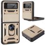 Mobigear Armor Ring Samsung Galaxy Z Flip 3 Plástico rígido Capa traseira Antichoque com anel - Dourado