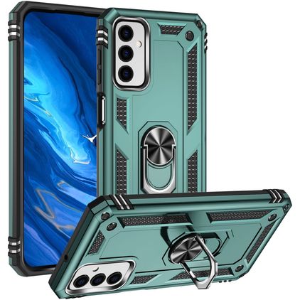 Mobigear Armor Ring Samsung Galaxy M23 Hardcase Back cover Antiurto con anello - Verde