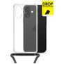 My Style Loop Läpinäkyvä iPhone 16 Joustava TPU Suojakuori kaulanauhalla - Läpinäkyvä