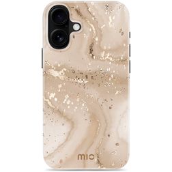 MIO iPhone 16 Plus MagSafe Funda Plástico rígido Carcasa - Gold Marble