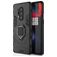 Mobigear Armor Ring OnePlus 8 Pro Plástico rígido Capa traseira Antichoque com anel - Preto