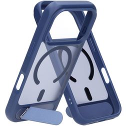 Mobiparts Hardcover iPhone 18 Pro MagSafe Tvrdý plast Zadní kryt se stojánkem - Satin Blue