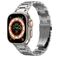 Mobigear Amsterdam Rustfrit stål Apple Watch Urrem Sommerfuglelås - 42/41/40/38 mm - Sølv