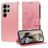 Mobigear Flowers Samsung Galaxy S25 Ultra Wallet case - Rose Gold