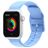 Mobigear Dashed Silikoni Apple Watch Ranneke Solki - 42/41/40/38 mm - Sininen