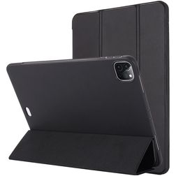 Mobigear Tri-Fold Gel iPad Pro 12,9 polegadas (2022) TPU / Pele sintética Capa livro - Preto