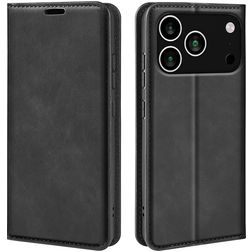 Mobigear Retro Slim iPhone 17 Pro Pungetui med Seddelrum - Sort