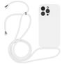 Mobigear Lanyard iPhone 14 Pro Max Silikone Cover med snor - Hvid